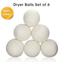 Vinnare Wool Dryer Balls Laundry 100% Organic New Zealand Wool Reusable Natural Fabric Softener Balls (6 Pack) for Basket,Baby
