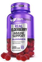 Elderberry Gummies for Kids & Adults 200mg with Vitamin C & Echinacea Immune Support Vegan, Non-GMO, Gluten Free & Gelatin Free - Natural Ingredients, 60 Gummies