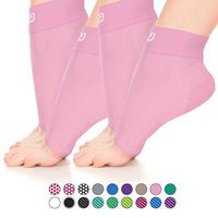 Go2 Plantar Fasciitis Socks|Best Ankle Compression Brace 22-25 mmHg|Arch Support Joint Heel Pain Relief|Foot Sleeves for Women and Men Reduce Swelling|Relieve Achilles Tendonitis(2p Solid Pink,S)