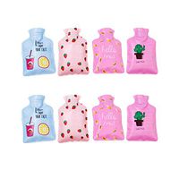 EOPER Hot Water Bottles, 8 Pieces Portable Water Injection Bag Bottle Hand Warmers Warm Palace for Relieve Muscle Aches Menstrual Pains Hot Compress Heat Therapy Random