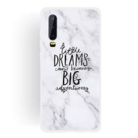 JUNXI Phone case Phone Cover Dream Text Matte Semi-Transparent TPU Marble Phone Case for Huawei P30 Strong Quality and Durable