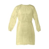 Disposable Isolation Gown Size: Universal Qty: 50 per Case (Yellow)