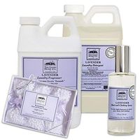 The Good Home Laundry Detergent 64 oz, Fragrance Fabric Softener 64 oz, Sheet and Clothing Linen Spray 4 oz, Closet and Drawers Scented Sachets 0.5 oz Lavender Scent, Refreshes Clothes and Linen