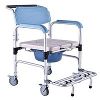 LYF STOOLS Aluminum Alloy Commode Chair Commode Toilet Elderly Pregnant Women Mobile Adult Household Portable Toilet Chair Safety Aids Shower Chair