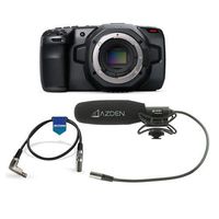 Blackmagic Design Pocket Cinema Camera 6K - Bundle with Azden SGM-250MX Professional Compact Cine Mic with Mini XLR Output, Right Angle XLR Cable, 1.5"