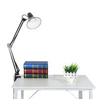 Naiflowers Rotatable Rocker Armrest Clip Table Lamp Light Bedside Eyecare Reading Lamp Flexible Folding Desk Lamp Study Lamp for Bedroom, Living Room, Kids Room, Coffee Table