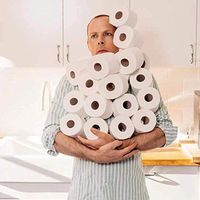 Soft Toilet Paper White Toilet Paper Highly Absorbent Hand Tissue 10 Rolls Home Kitchen Toilet Tissue 10Rolls