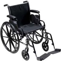 Cruiser III Light Weight Wheelchair with Various Flip Back Arm Styles and Front Rigging Options , S