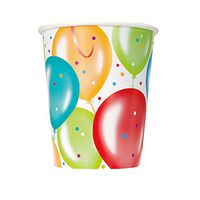 9oz Balloon Birthday Party Cups, 8ct