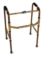 Designer Folding Walker, Summer Garden, Height Adjustable, 250 lb capacity