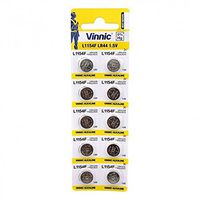 Vinnic L1154-C10 Ag13 - Lr44 Alkaline Coin Cell Pack Of 10