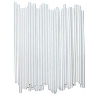 Paper Straws, Eco Friendly Bio-Degradable Straws, 7 3/4 Inch Bulk Pack of 400/Box, Classic White