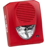 POTTER ELECTRIC SIGNAL SH-1224R Horn/Strobe Wall Mount, Red
