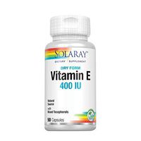 Solaray Dry Vitamin E-400 Capsules, 50 Count