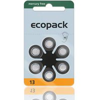 ecopack Hearing Aid Batteries, Size 13 (120 Total Batteries)
