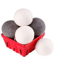 Wool Dryer Balls by HuuTing, XL Size 100% Organic New Zealand Premium Reusable Natural Fabric Softener Pack of 6