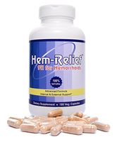 Western Herbal and Nutrition | Hem-Relief 911 for Hemorrhoids | 100% Natural Formula | Alleviate Pain, Itching, Burning | Fast Acting Supplement | Internal & External Support | 180 Vegetarian Caps