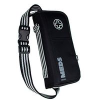 EpiPen Carrying Case for Kids & Adults –"Jet Black" Allergy Medical Bag, Epi Pen Fanny Pack – Emergency Medical Carrying Case w/Medicine Bottle Holds:Daily Meds, EpiPens, Inhalers ID Card & More