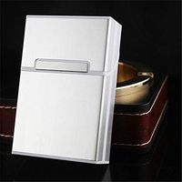 Sevenfly Cigarette Case Lightweight Aluminium Cigarette Box Cigar Protective Cover(Silver Color)
