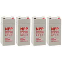 NPPower NP4-4Ah 4V 4Ah SLA Sealed Lead Acid Battery F1 Style Terminals / （4pcs）