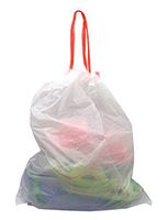 Besli 4 Gallons Drawstring Strong Trash Bag Garbage Bag,100 Bags