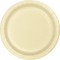 Club Pack of 240 Ivory White Disposable Paper Party Luncheon Plates 7"