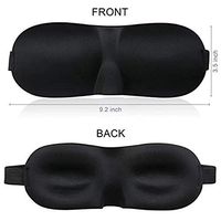Full Night Weighted Sleep MASK - Ideal for Comfortable Night and Daily Sleep - Light Blocking 3D Contoured - Black Eye MASK for Women and Mens