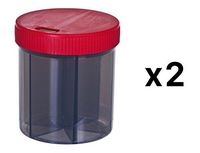 Progressive Vitamin/Pill Organizer 6 Compartments with 4 Oz Capacity (2-Pack)