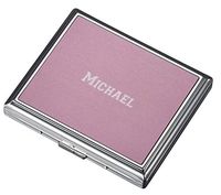 Personalized Visol Chrome Plated Two Sided Cigarette Travel Case with Free Laser Engraving (Text)
