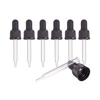 PH PandaHall Set of 12, Glass Eye Droppers for Essential Oil 20ml (2/3 Ounce) Pressure Rotating Cover Oil Droppers Pipettes Roller Tops for Essential Oil Bottles