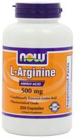 NOW L-Arginine 500 mg,250 Capsules (packaging may vary)