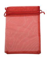 SUNGULF 50pcs Organza Pouch Bag Drawstring 5"x7" 13x18cm Strong Gift Candy B6ag Jewelry Party Wedding Favor (Red)