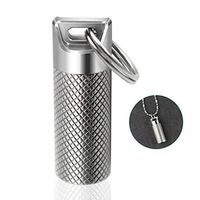 Small Pill Box, Titanium Pill Holder, Keychain Pill Container Waterproof & Lightweight, Pocket Pill Fob for Emergency Pills, Purse Pill Case for Travel Camping.