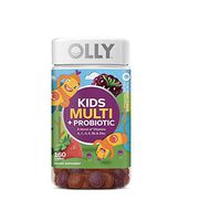 Ollys Kids' Multi + Probiotic Yum Berry Punch Vitamin Gummies, 150 Count