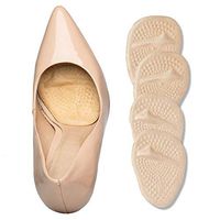 ZenToes Ball of Foot Cushions Pack of 4 Fabric Covered Gel Inserts for High Heels | Metatarsal Pads | Adhesive Shoe Insoles to Relieve Forefoot Pain