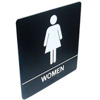 Tactile Braille Signs - Women; Bathroom
