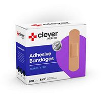 Flexible Fabric Adhesive Bandages, 1” x 3”, with Absorbent Non-Stick Pad, for Wound Care and First Aid. All One Size, 100 Count