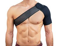 SigmaFit Shoulder Brace Support with E-Book & Health Resistance Band for Men and Women - for Pain Relief, Rotator Cuff, Dislocated AC Joint, Labrum Tear, Sprain, Compression Sleeve for Left & Right