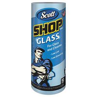 Scott 32896 Shop Towels, Glass, 1-Ply, 8.6" x 11", Blue, 90 Sheets per Roll (Case of 12 Rolls)