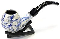 Eclipse Durable Large 5.5" Blue Marbled Design Tobacco Herb Pipe Bowl, PIP5527