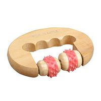 Healifty Wood Rollers Massager Handle Body Massager for Foot Head for Men and Women (12x8.5x1.5cm)