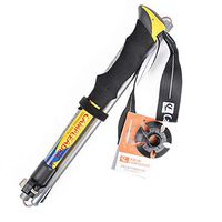 Aluminum Alloy Short Crutches Outdoor Mountaineering Hiking External Lock Folding Walking Stick for Ultra Strong Hiking/Walking/Trekking Poles (Color Sent Randomly)