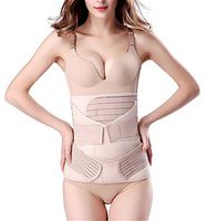 ksjfeowfk 3 in 1 Postpartum Girdle Support Recovery Belly Band Corset Wrap Body Shaper for After Birth Postnatal Waist Pelvis Shapewear (L)