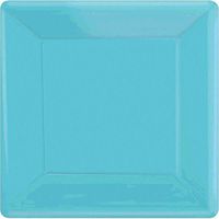 amscan Caribbean Blue Square Paper Plates, 20 Ct. | Party Tableware