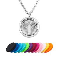 Infinite Memories Fairy Angel Wings Aromatherapy Essential Oil Diffuser Necklace Locket Pendant Gift for Women Girls Mother's Day