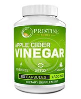 Apple Cider Vinegar 60 Capsules Supplement. 1300 mg Extra Strength Healthy Weight Loss, Boosts Metabolism, Natural Detox, Pleasant Taste USA Formulated