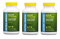 NoorVitamins Omega 3 Fish Oil Pills - Ultra Potency Formula - 1200mg EPA/DHA Per Serving - 120 Softgels Per Bottle - Halal Vitamins (3-Pack)