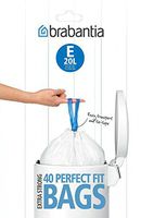 Brabantia Bin Liners, Size E, 20 L - 40 Bags