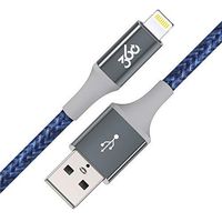 360 Electrical 360650-NV Habitat 4ft Premium Braided Charging Cable with Lightning Connector - MFi Certified for iPhone and iPad - Authentic-Navy