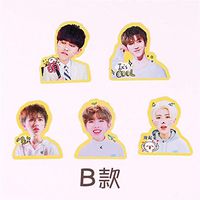 Laliva Accessories - Idol Producer Nine Percent Cute Photo Sticker for Luggage Laptop Cup Fridge DIY Stickers - (Color: August B)